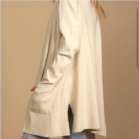 Lulu's Cream Cardigan Sweater - Picture 2 of 10